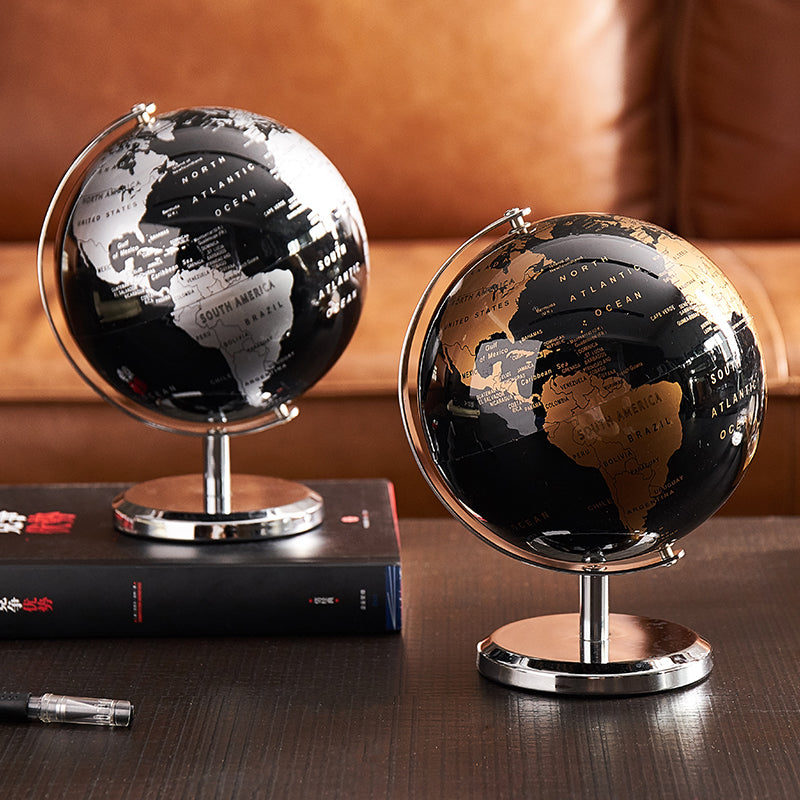 Retro World Globe Modern Map